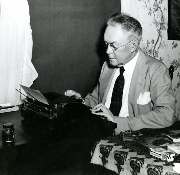 James Branch Cabell typing