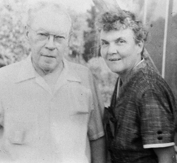 snapshot of James Branch and Margaret Freeman Cabell c1950s
