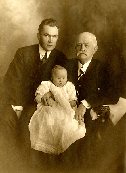 Cabell, his father Dr. Robert Gamble Cabell II, and infant son Ballard