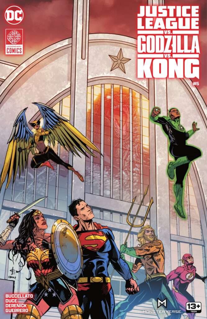 DC comic book cover: Justice League vs. Godzilla vs. Kong No. 5, 2024