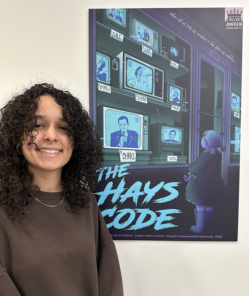 Nikki DiSalvo with her artwork